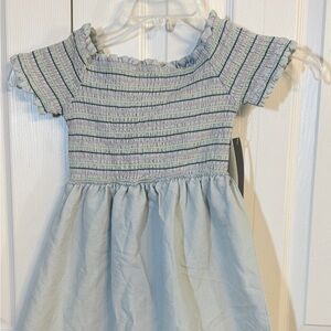 Charming Pastel Striped Smocked Girls 6x Casual Dress. NWT. PERFECT CONDITION BA